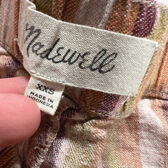 Madewell XXS striped pull on shorts - Picture 2 of 4